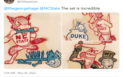 The story behind a decal of NC State’s mascot eating UNC’s mascot
