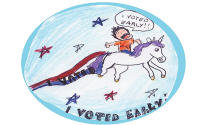 A sixth-grader created the greatest “I voted” sticker I’ve ever seen