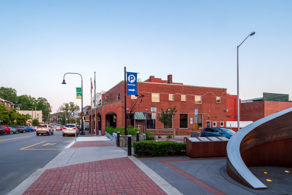 A street scene in Downtown Boone, North Carolina